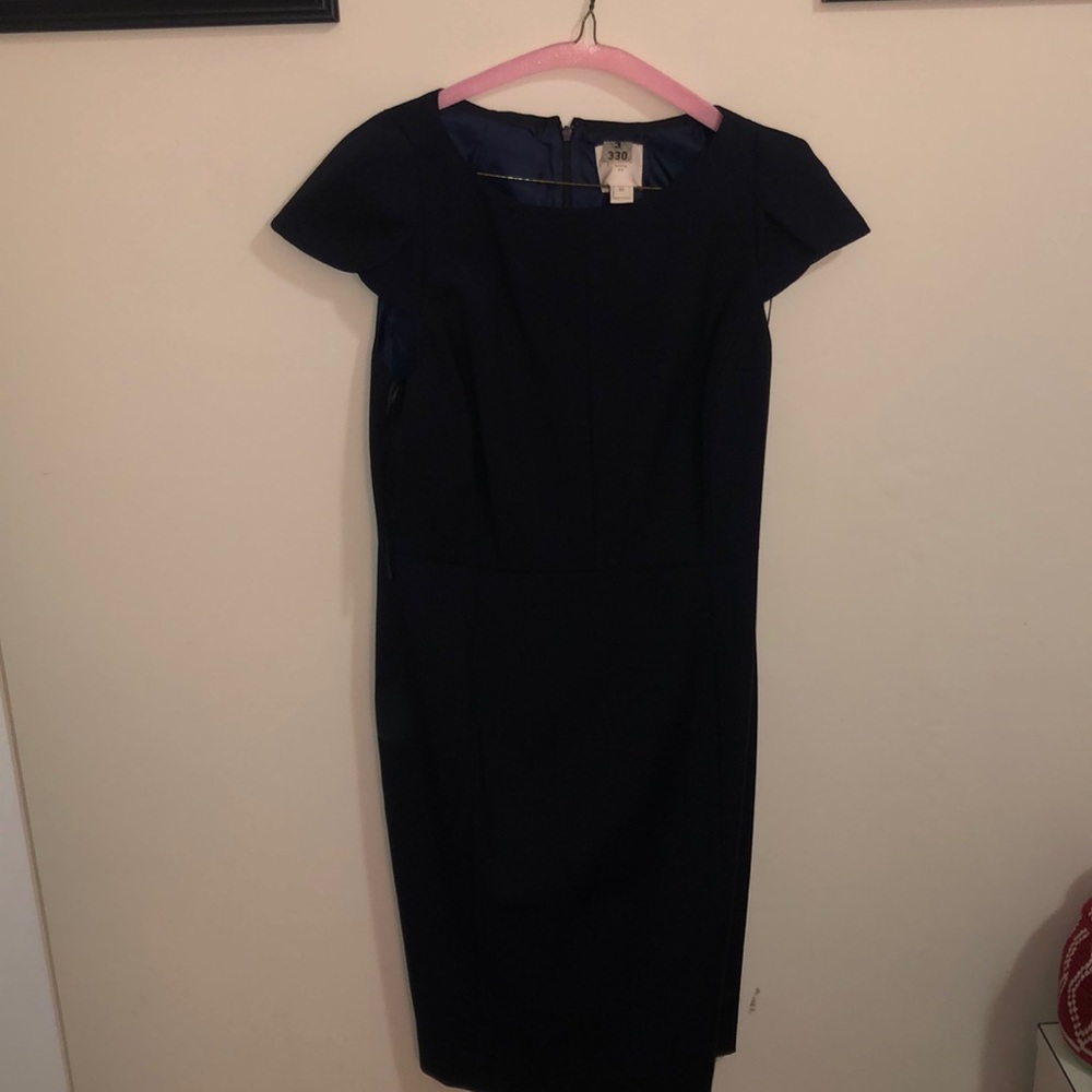 JCrew Suiting Navy Wool Work Dress